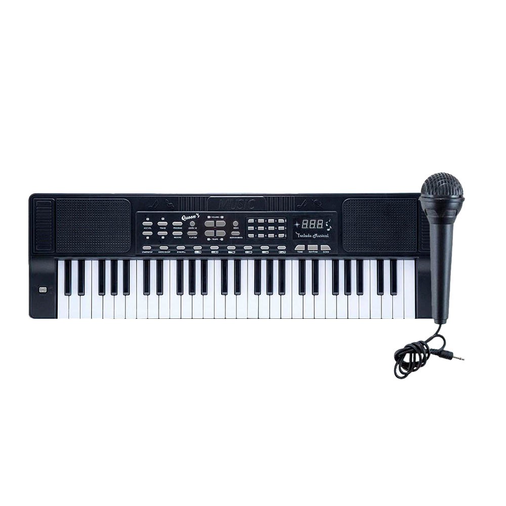 Teclado Musical Para Iniciantes Queens 54 Teclas 12 Musicas