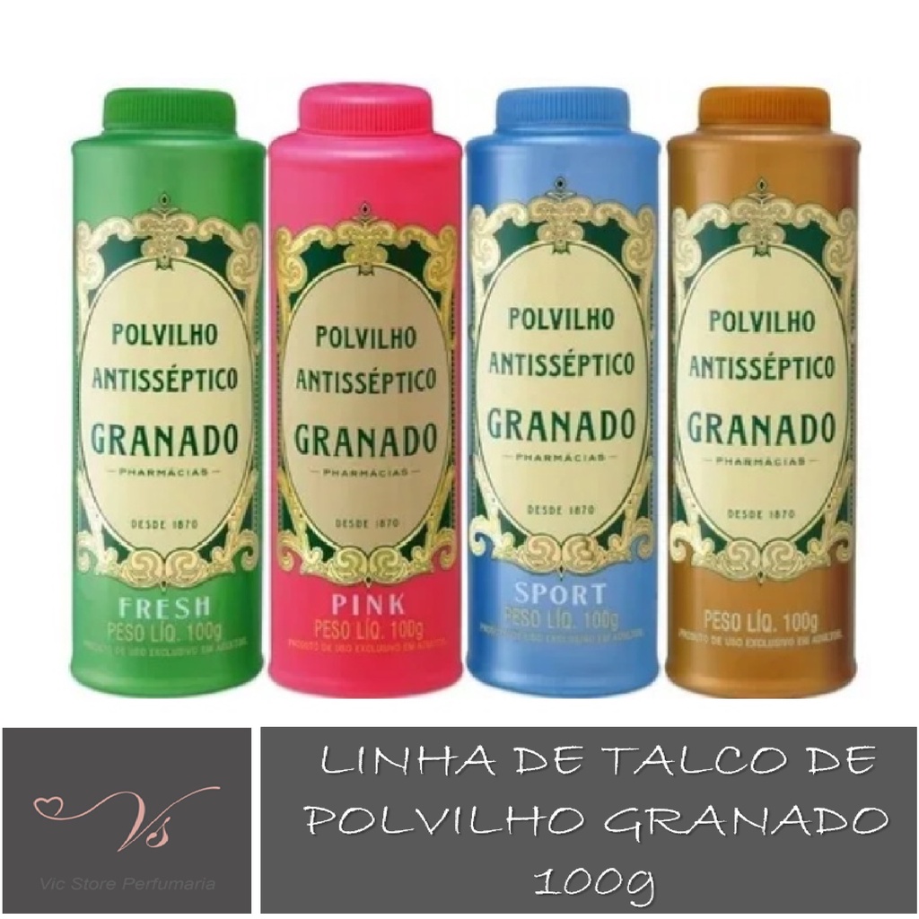 Talco Polvilho Antisséptico Granado 100g Para Pés em Oferta na Shopee