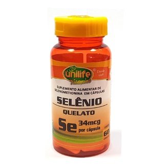 Selênio Quelato Se Unilife 60 Cápsulas De 500mg