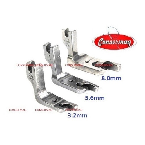 Calcador Fazer Barra Bainha Reta Industrial - Com 3 Peças em Oferta na Shopee