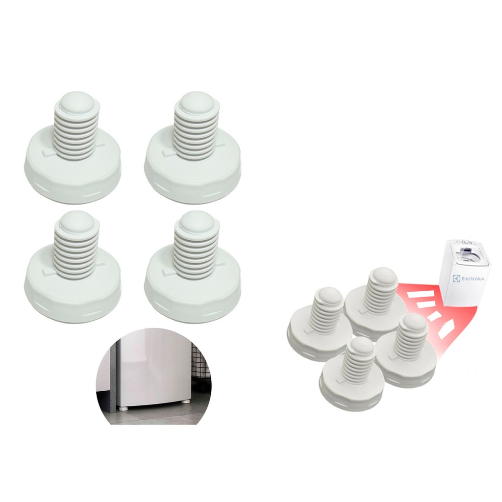 Kit 4 Pé Nivelador Lavadora Electrolux Ltd09 Ltd11 Lte12 - Home Appliances
