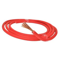 12 Metros Cabo Flexível 1 x 6,00mm Vermelho Emborrachado Para Som Automotivo Fio Força Instalação 6mm 12m