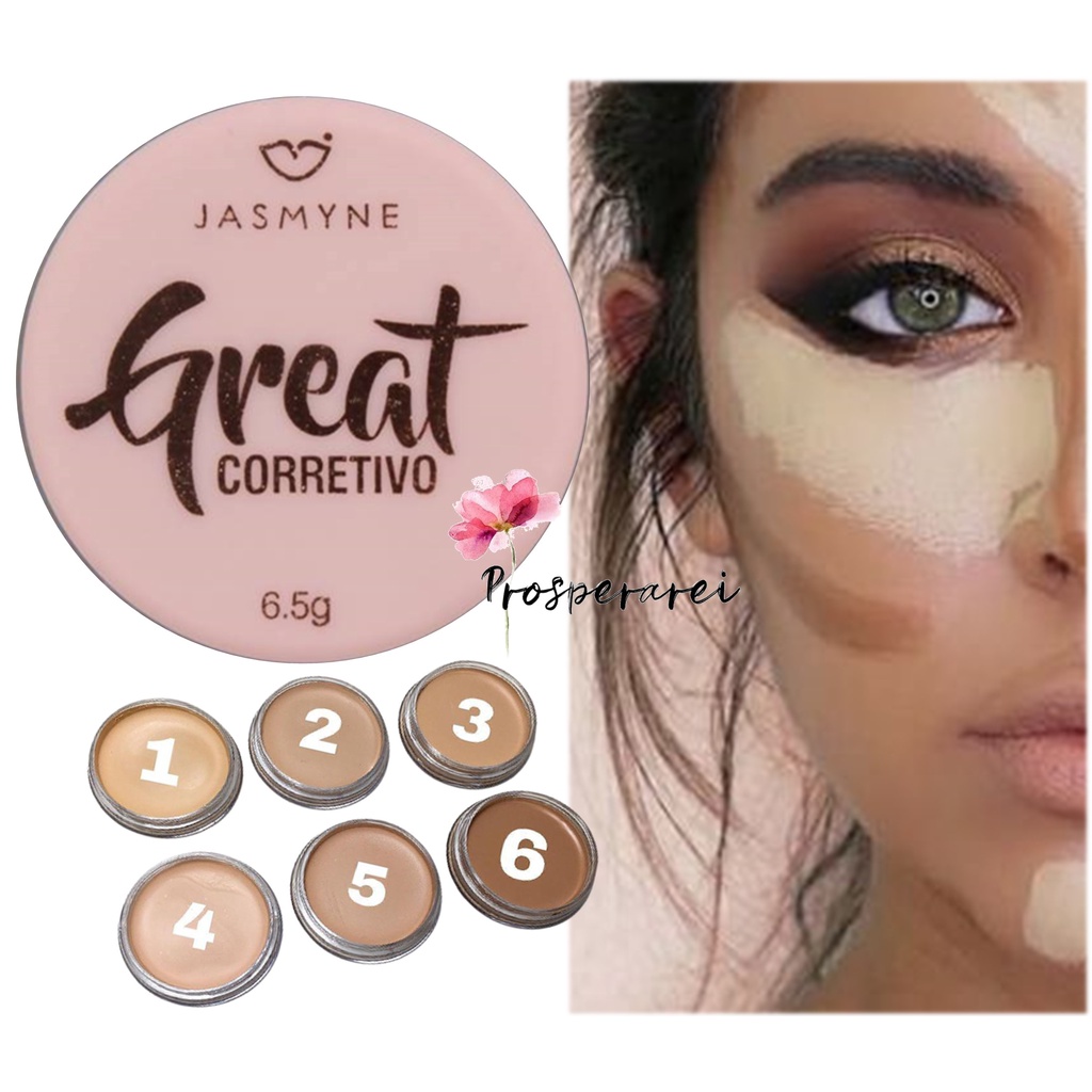 Jasmyne Corretivo Great 6,5g - Camuflagem de Olheiras