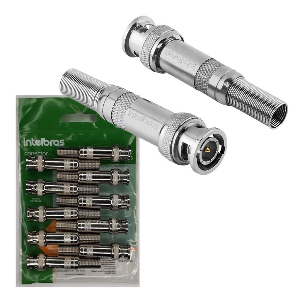 Conector Original Intelbras Bnc Mola Conex 1000 Cftv 10 Un em Oferta na Shopee