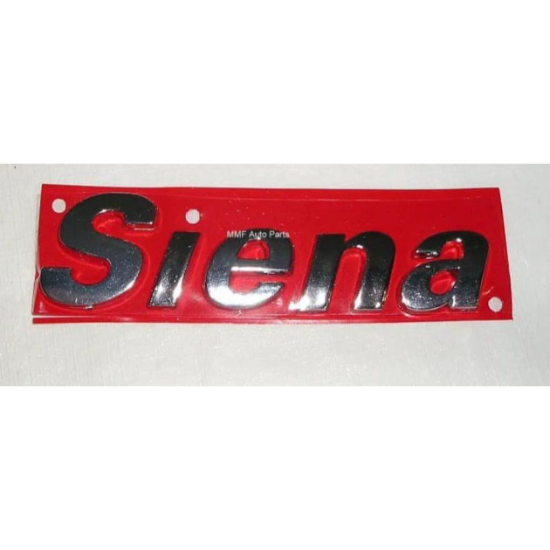 emblema letreiro linha Fiat escrita Siena ano modelo 2000 cromado fita 3M