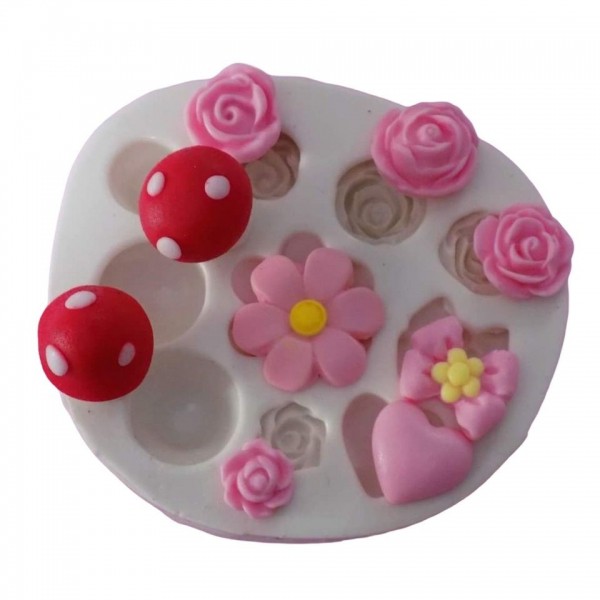 Molde De Silicone Kit Jardim Cute Molde Para Confeitaria Molde Para Biscuit 273