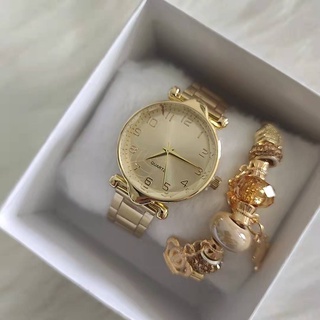 Relógio Feminino de Pulso de Quartzo（Inclui pulseira+caixa）