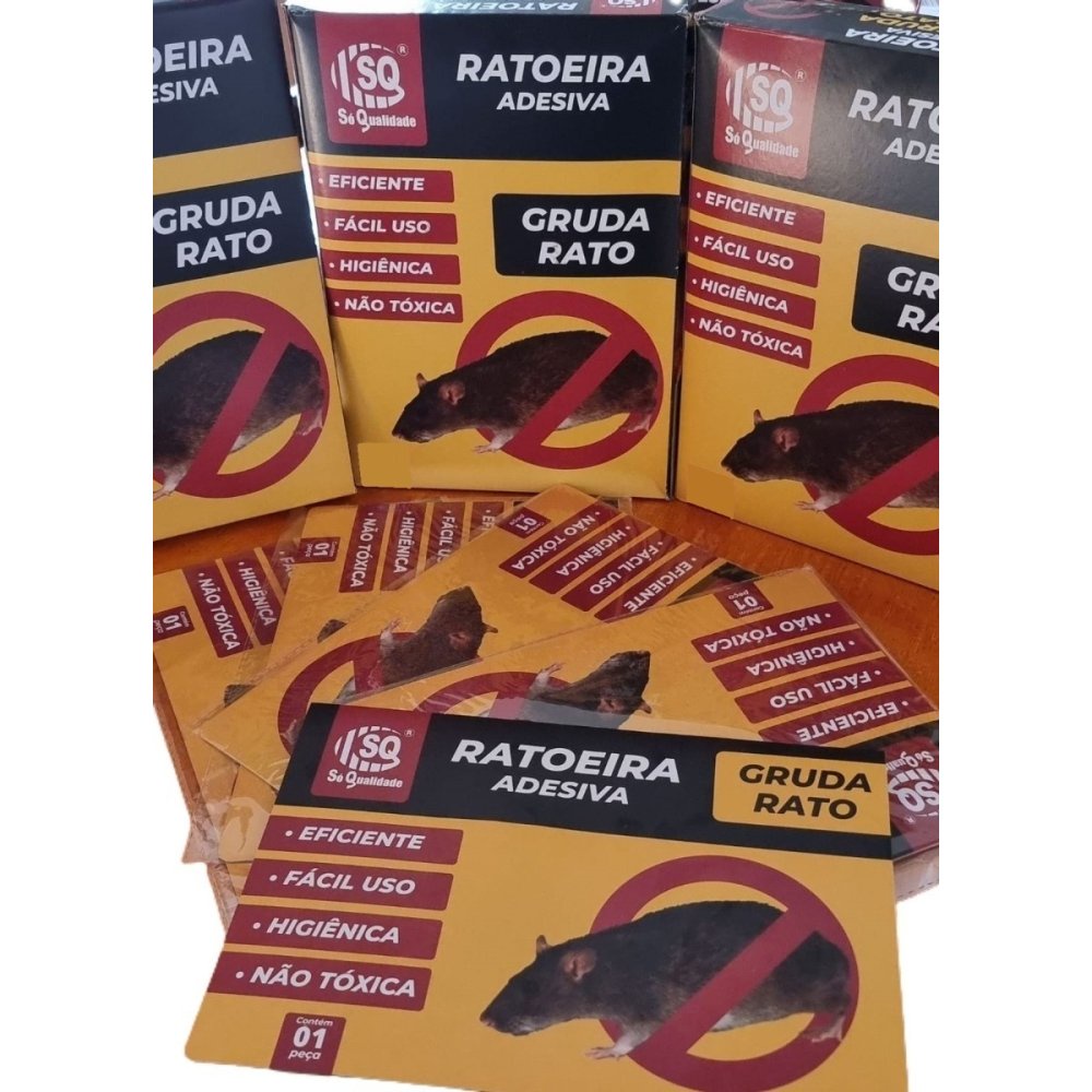 Kit 5 Adesivos Pega Tudo Cola Forte Ratoeira Adesiva Pega Rato ...