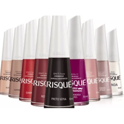 Esmalte Risqué hipoalérgenico unidade atacado manicure