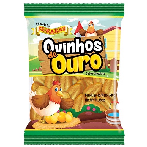 Ovinhos de Ouro Chocolate Ao Leite 340g - Ki-Kakau em Oferta na Shopee