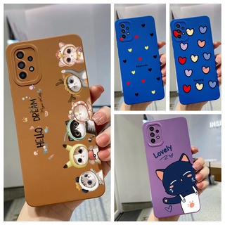 Capa Para Samsung Galaxy A13 4G A53 5G A135F Líquido Lateral Reto De Celular Moda Silicone Anti-Impacto Casal Macia