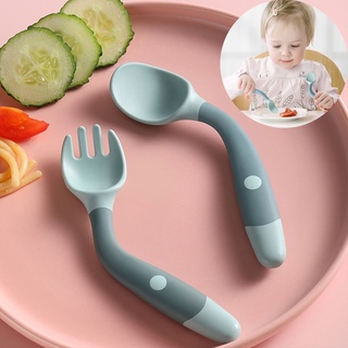Conjunto De Garfos De silicone Para Bebê Aprender A Comer