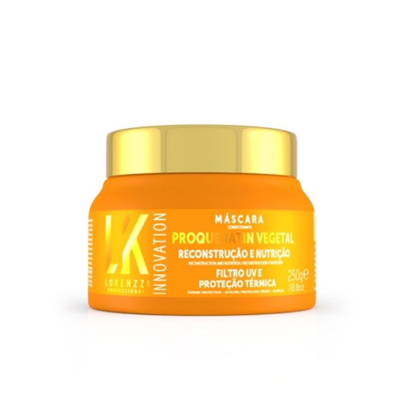 Máscara Reconstrução + Proqueratin Vegetal + Proteção UV + Lokenzzi 250Gr