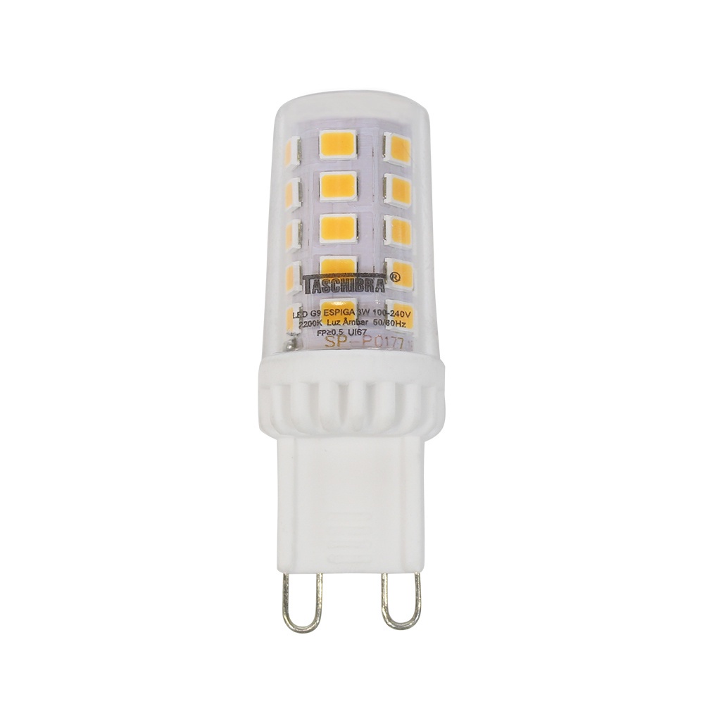 Kit 6 Lâmpadas LED G9 Espiga 3W Autovolt 2200K - Taschibra