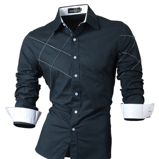 Camisa Social Slim Estilo Asia Ocidental
