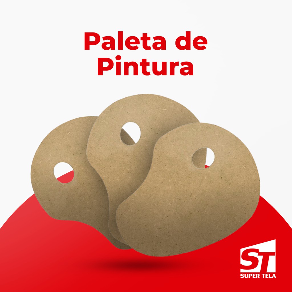 Paleta de Pintura Eucatex 25x18 - Pacote com 3 unidades