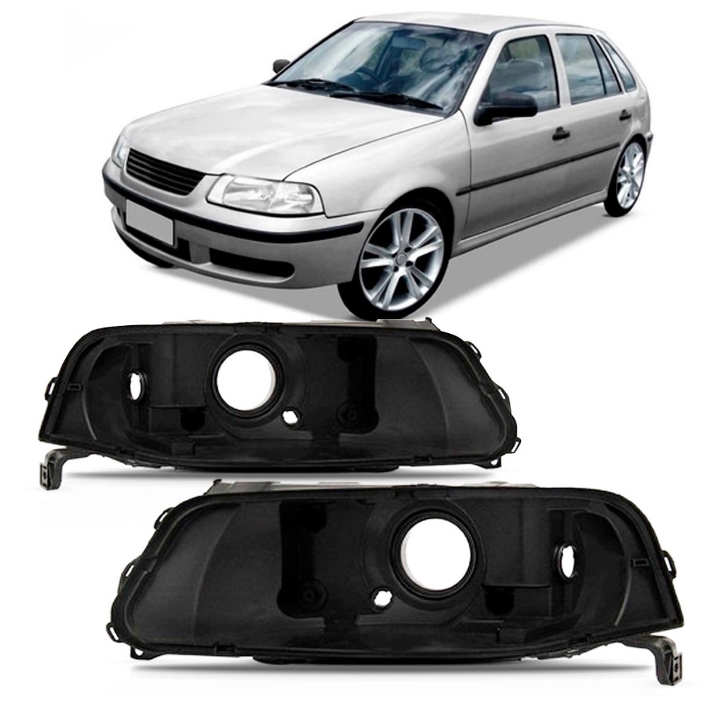 Par Carcaça Farol Gol G3 1999 00 2001 2002 2003 Foco Simples em Oferta na Shopee