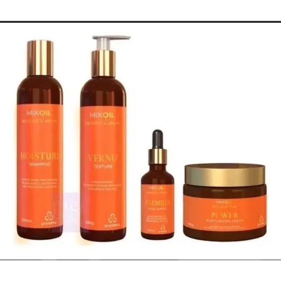Kit -4 Produtos Grandha-Mix Oil Coconut & Argan Tratamento
