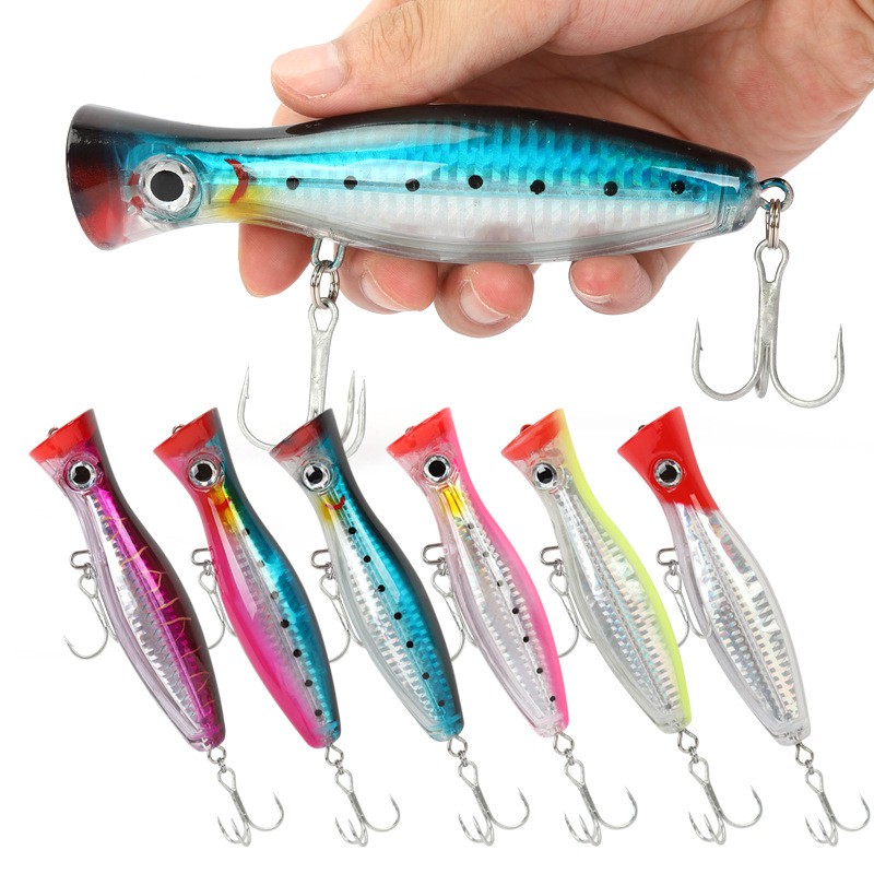 Isca Artificial De Pesca Superior Água 43g/12cm Relixe Arquipélago Grande Boca Equipamento Apertar Plopper Popper