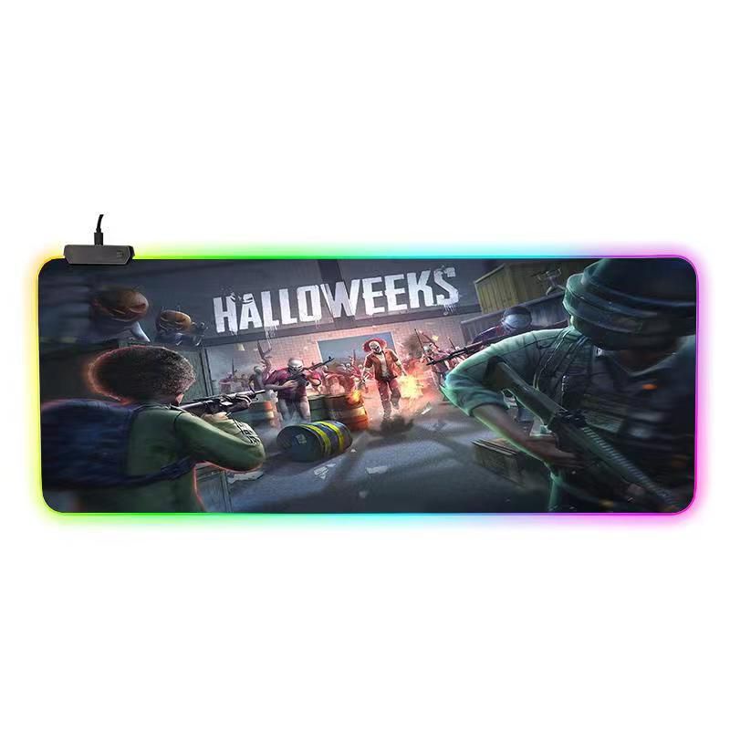 Mouse Pad Impermeável com Led RGB Gamer 80*30*0.4 Cabo USB