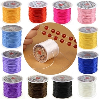 100cm/Roll DIY Jewelry Cord, Elastic Bracelet Rope Crystal Beading Cords, Transparent and Shiny Elastic Beaded Line
