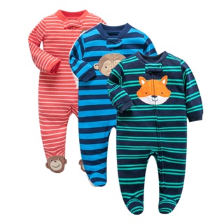 Roupas Para Bebês Recém-Nascidos Com Zíper Macacão De Algodão Manga Comprida Fofo Romper Gril Brincar em Oferta na Shopee