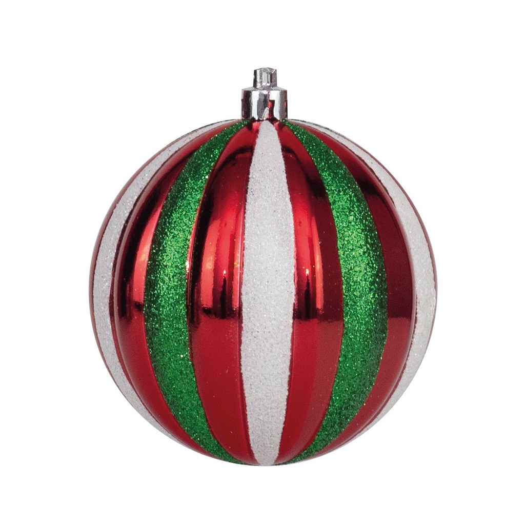Bola de Natal Vermelho, Branco e Verde - 8cm - 6 unidades | Shopee Brasil