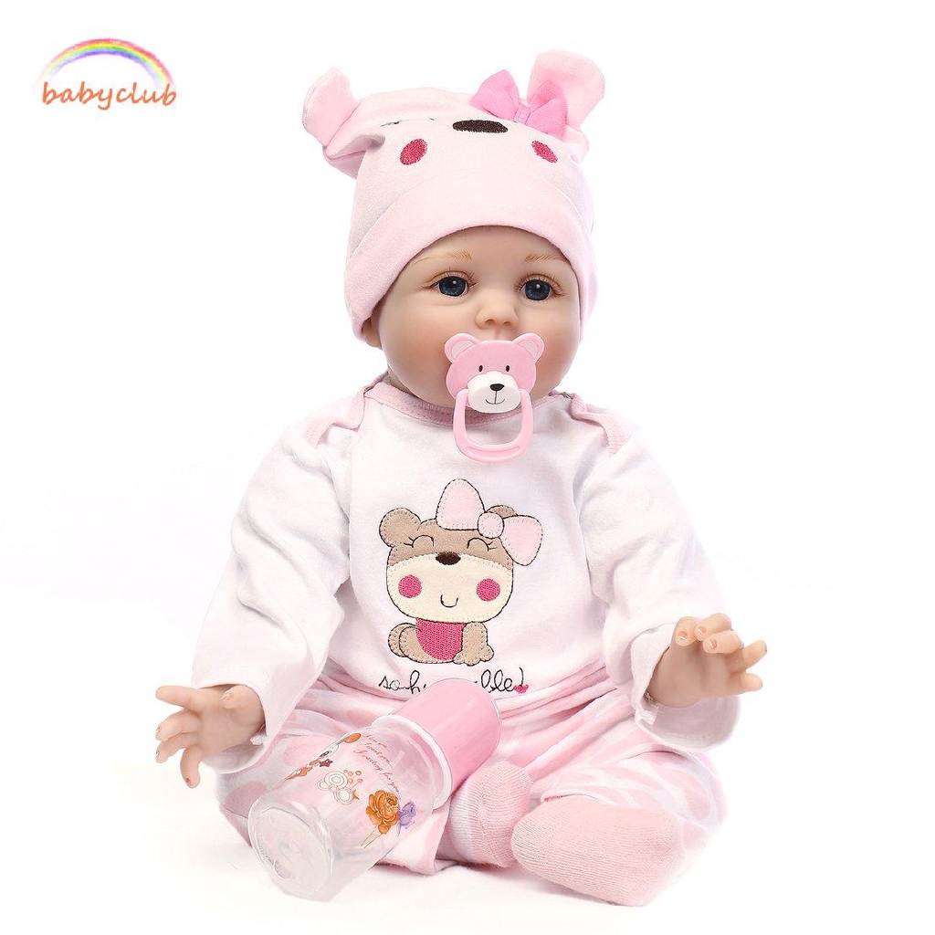 c Bonito Meninas Encantadoras Realista Silicone Reborn Boneca Brinquedos Para Bebe Recem Nascido Em Casa Shopee Brasil