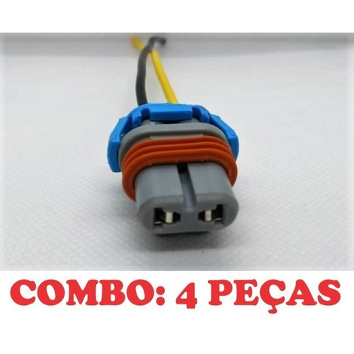 4- Plug Chicote Conector Farol De Milha Gm Lâmpada 9006 /hb4