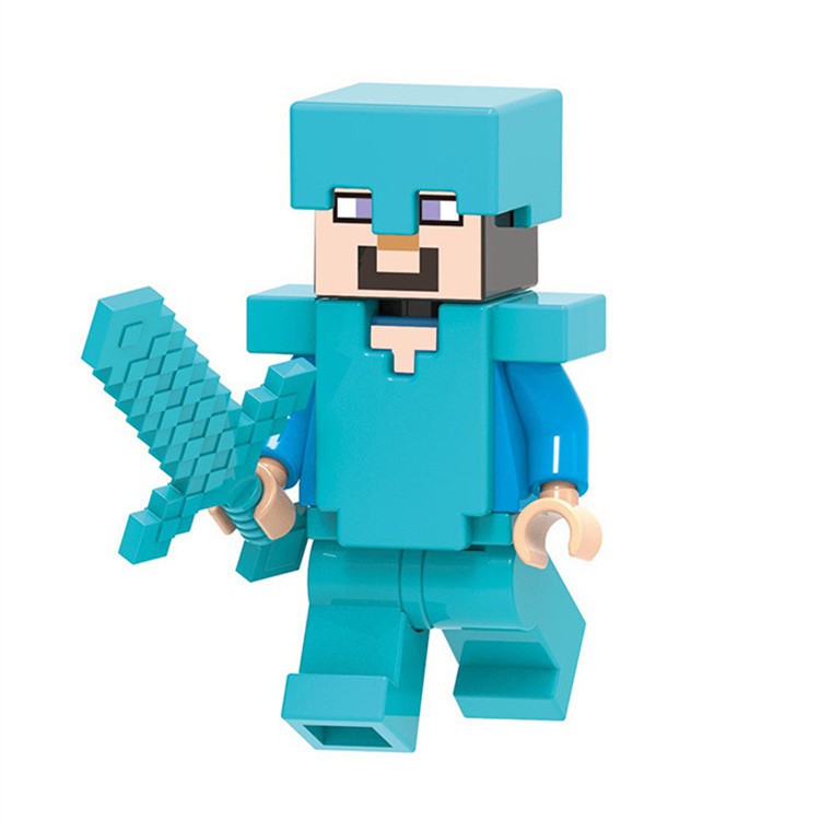 Lego Jogo Technic Minecraft Figura Brinquedos Personagens Steve Creeper  Zombie Enderman Blocos De Construção De Brinquedo Caçoa O Presente