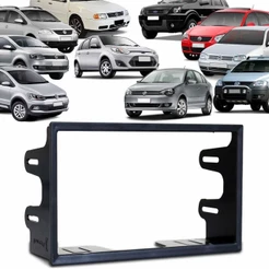 Moldura Painel DVD Multimídia Som 2 Din Golf Polo Bora Ecosport Fiesta Fox Crossfox Preto Chinês 7 Multimídia Dvd Mp5