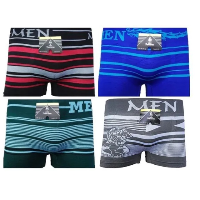 kit 03 Cueca Boxer Masculina Adulto / Cueca Box Adulto Sem Costura MEN Microfibra