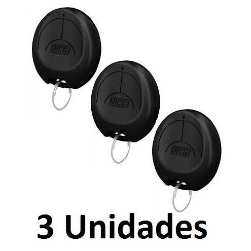 Kit 3 Controles Rcg Chaveiro Portão Eletrônico Alarme 433mhz em Oferta na Shopee