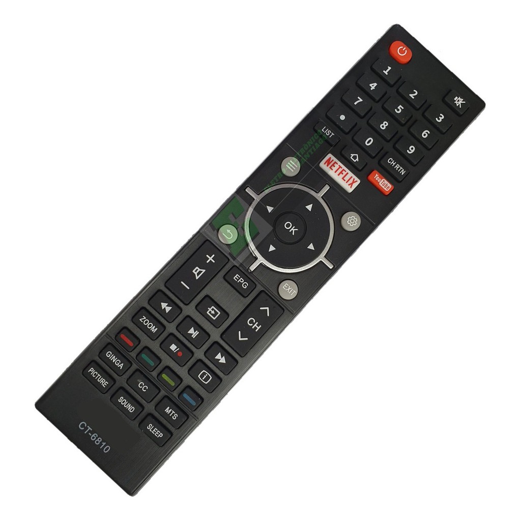 Controle Remoto de Tv Led Semp toshiba led smart Ct-6810 L32s3900s