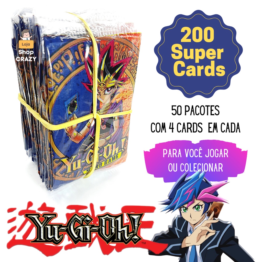 50 Pacotinhos Yu-Gi-Oh! | São 200 CARDS | Revenda