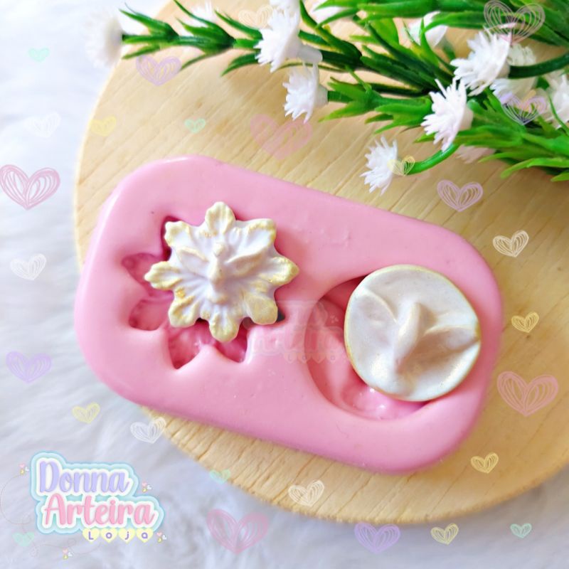 Molde Forma de Silicone Espírito Santo Pomba Divino Duplo cód 1573 | Molde religioso