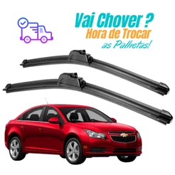 Par Palheta Limpador Parabrisa Silicone Dianteiro Chevrolet GM Cruze Kit 2011 2012 2013 2014 2015