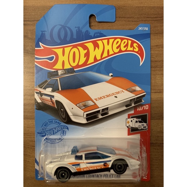 hot wheels lamborghini countach police car