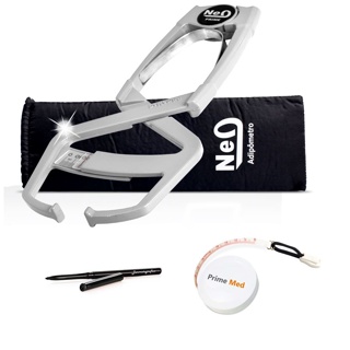 Plicometro Metal Ultra Resistente + Trena - Adipômetro Prime Med + Kit Avaliação Física Corporal em Oferta na Shopee