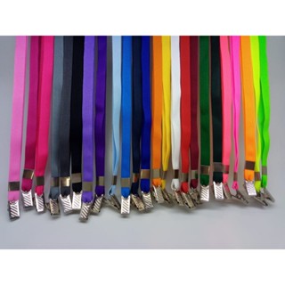 Cordão para Crachá 12mm | Liso | C/ Clips Jacaré Fixo | 1 cor | 10 unid. em Oferta na Shopee