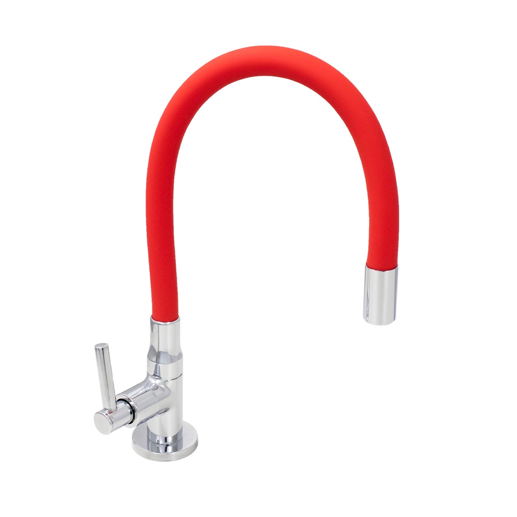 Torneira Cozinha Mesa Silicone Vermelho C62 Arejador Fixo