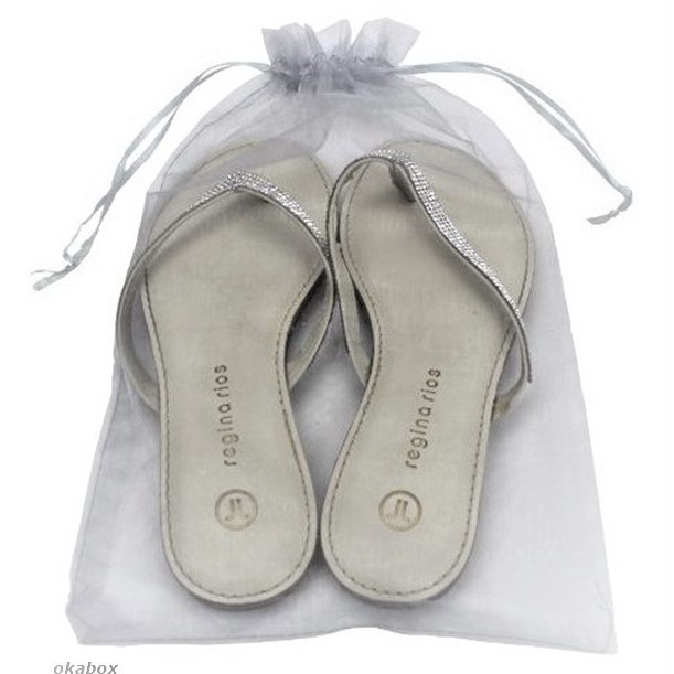 15 Sacos Organza Brancos Saquinhos P/chinelo 20x35cm