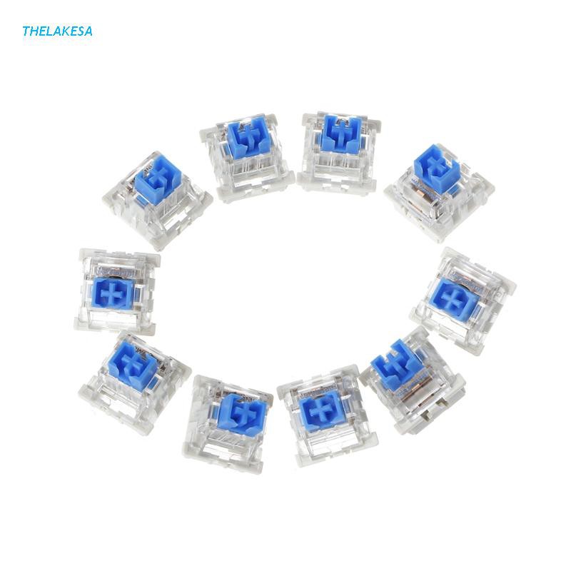 THELAKESA 10Pcs 3 Pin Mechanical Keyboard Switch Blue Red Brown Black Replacement For Gateron Cherry MX