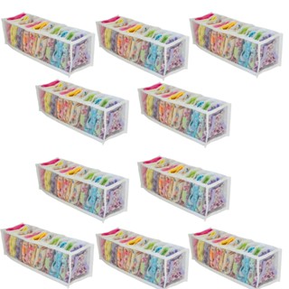 Colmeia Organizadora de gavetas kit 2/3/4/6/ ou 10 unidades Premium Tamanhos P,M,G,GG - Organizalux em Oferta na Shopee