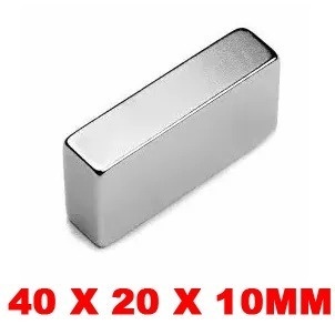 Imã De Neodímio Bloco N52 40mm X 20mm X 10mm 4pç 40x20x10 Mm - SP em Oferta na Shopee