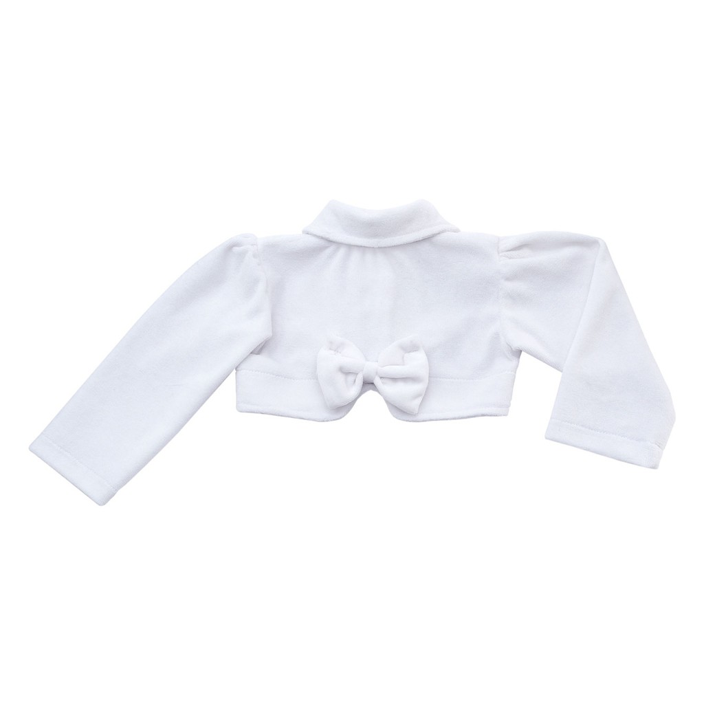 Bolero Infantil Plush Libelinha Casaco De Festa Menina Branco E Rose Shopee Brasil