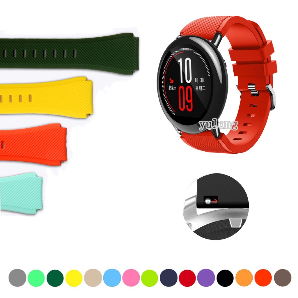 Pulseira De Silicone 22mm Para Huami Amazfit PACE Stratos 2 2S 3 em Oferta na Shopee