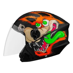 Capacete Moto Aberto New Liberty 3 Three Coyote Preto Tamanho 56 Pro Tork