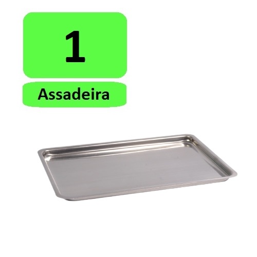 Assadeira Forma para Biscoito Bolacha Rocambole 48cm x 32,5cm Alumínio Polido Nº5