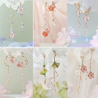 Brincos Assimétricos Com Flores De Strass/Pérola